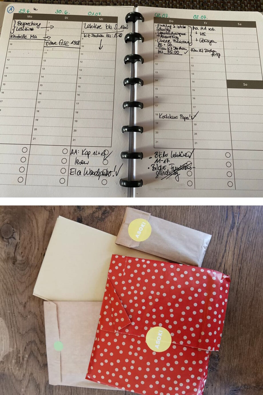 Erasable planner pictures by Susanne and