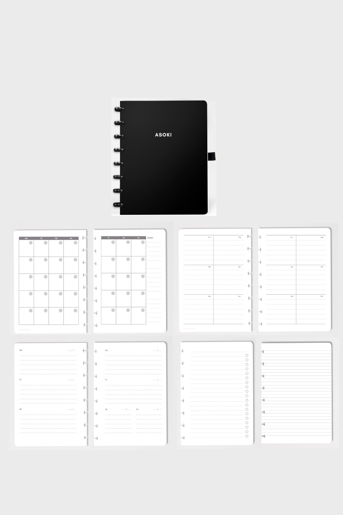 Reusable agenda with erasable whiteboard pages
