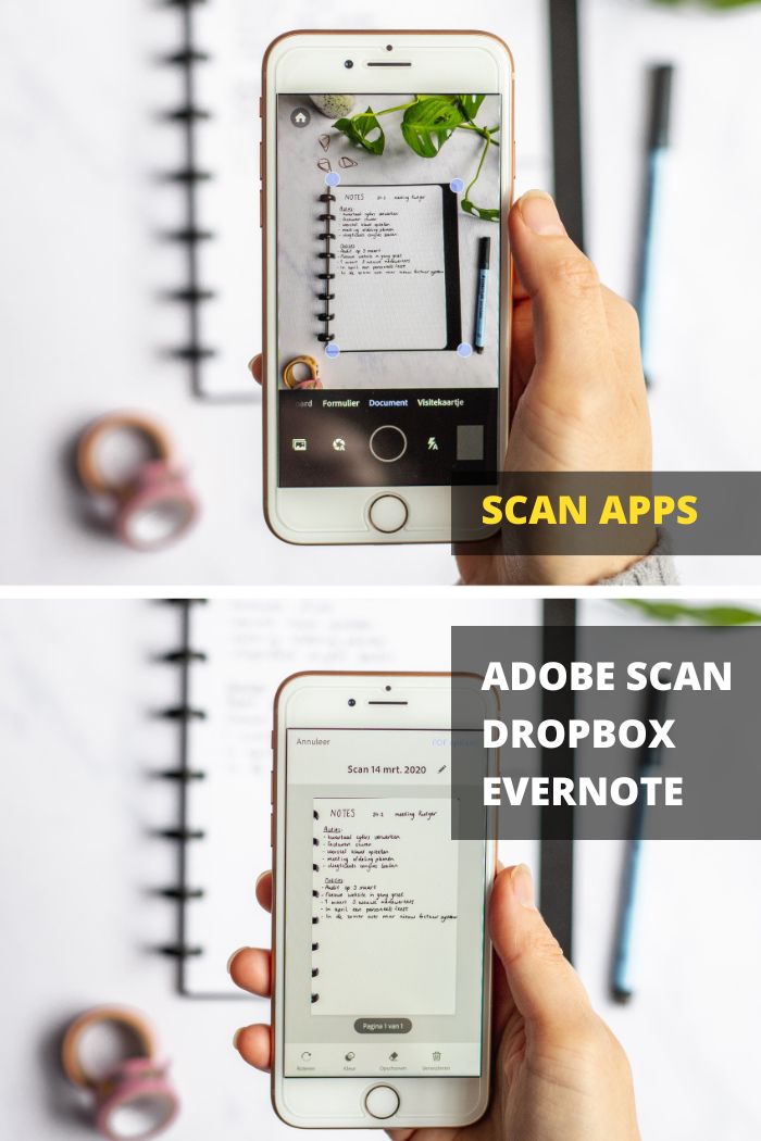 Scan a reusable notebook page with the free adobe scan app
