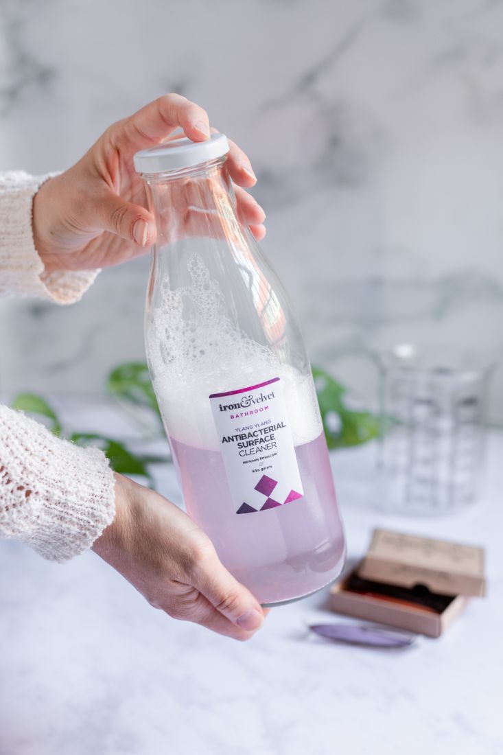 Zero waste cleaning with concentrated surface spray